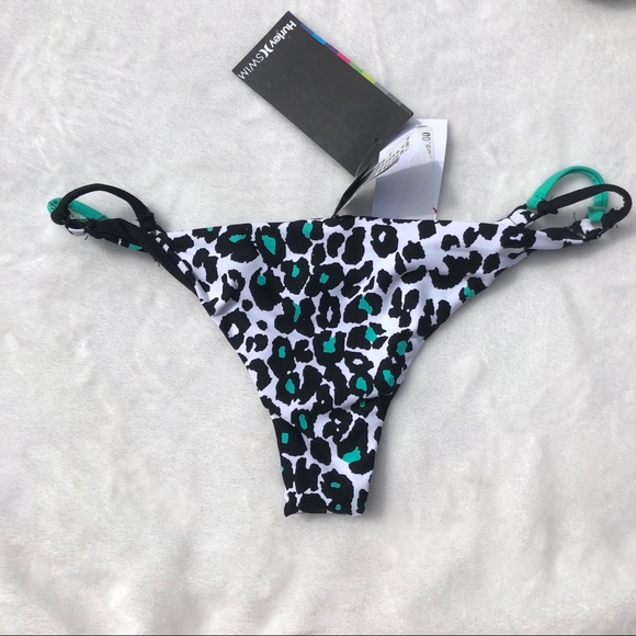 HURLEY animal print bikini bottoms small - Picture 3 of 5